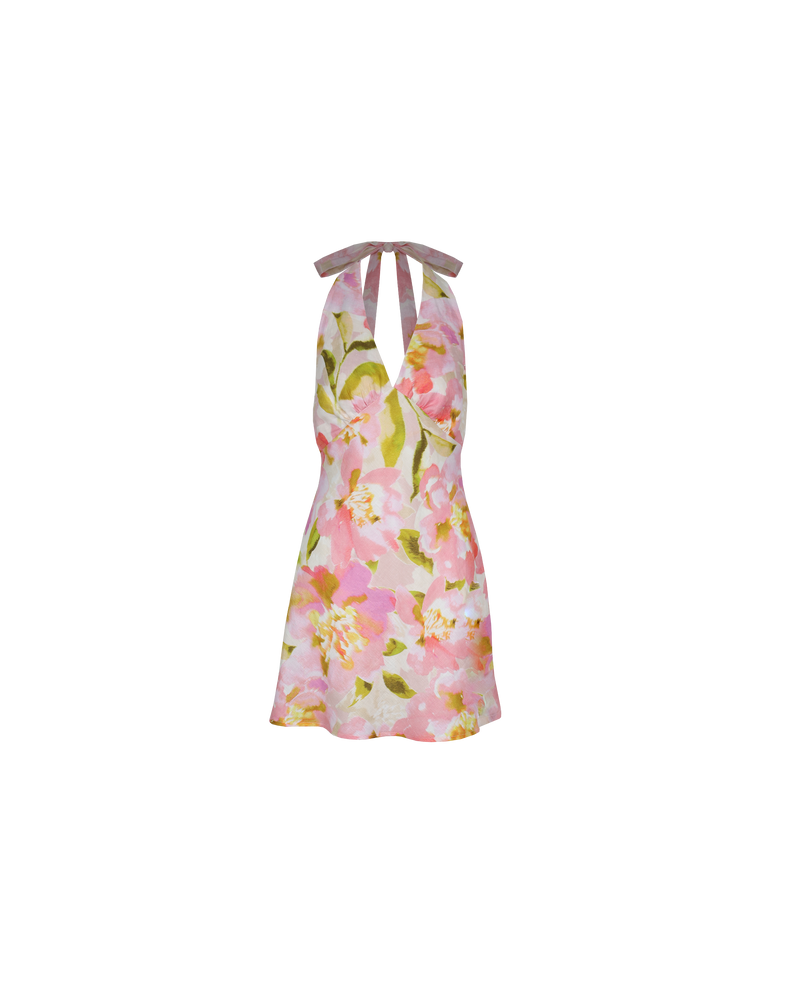 Morgan Linen Mini Dress in Ballet Floral