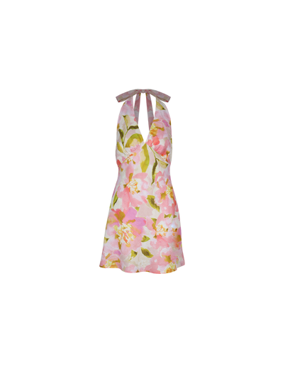 Morgan Linen Mini Dress in Ballet Floral