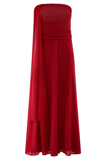 Brooklyn Mesh Maxi Set in Ruby