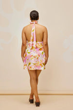 Load image into Gallery viewer, Morgan Linen Mini Dress in Ballet Floral - RUBY
