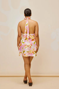 Morgan Linen Mini Dress in Ballet Floral - RUBY