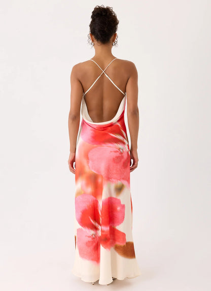 Samya Cowl Maxi Dress in Floral