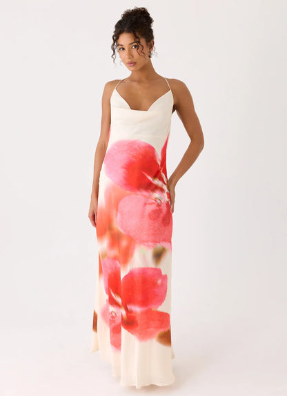 Samya Cowl Maxi Dress in Floral