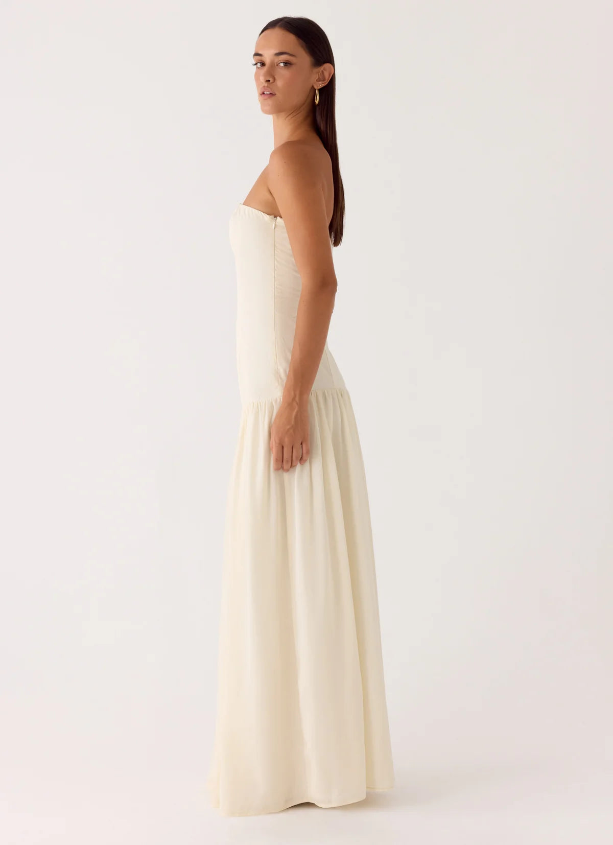Slowing Tide Maxi Dress in Ivory