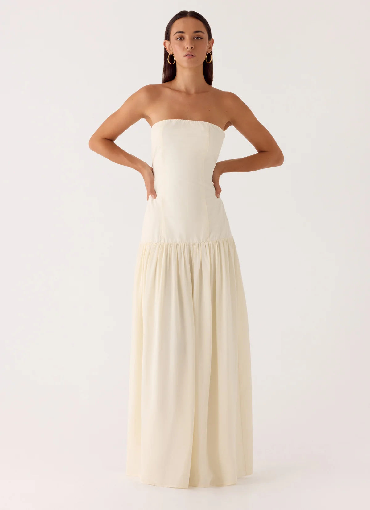 Slowing Tide Maxi Dress in Ivory