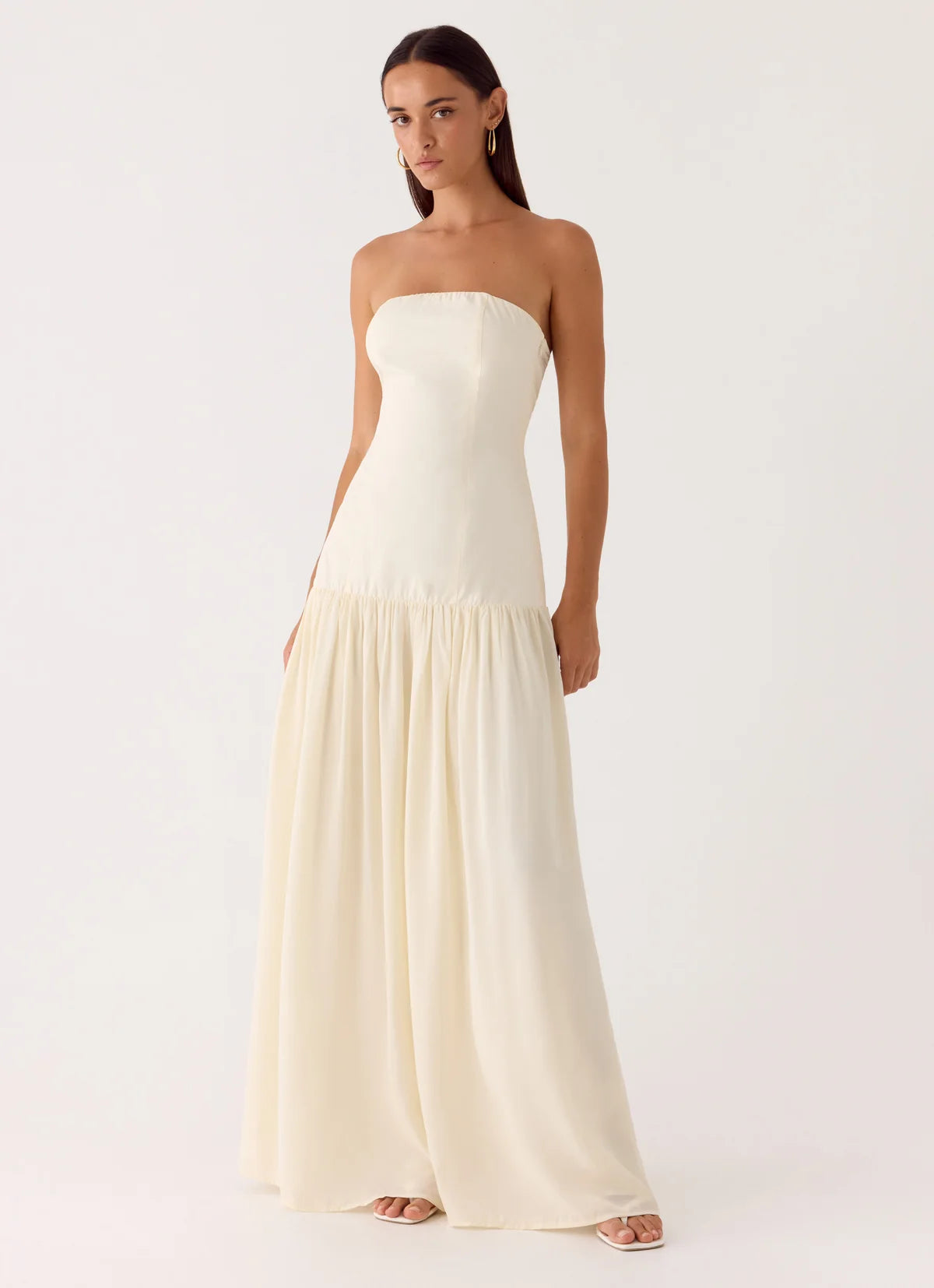Slowing Tide Maxi Dress in Ivory