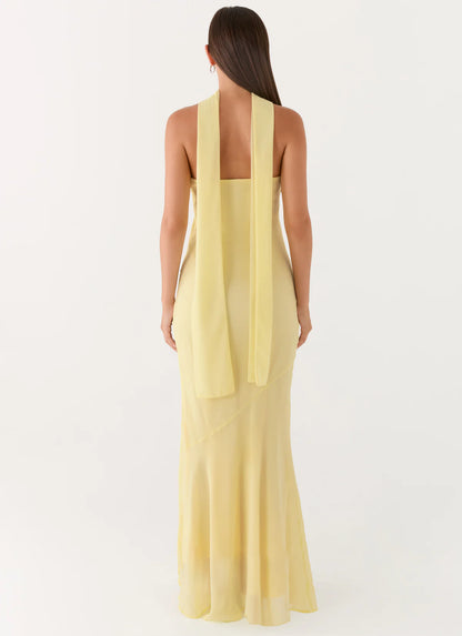 Under The Pagoda Maxi Dress in Yellow
