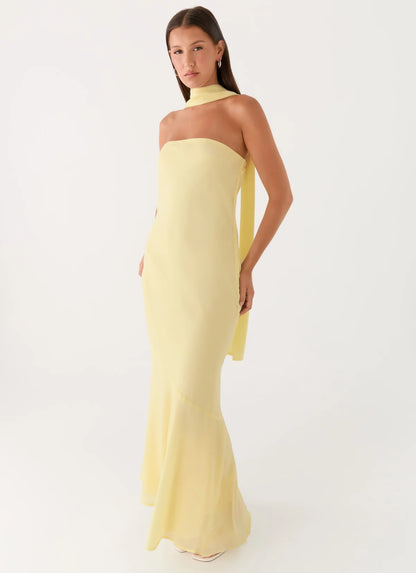 Under The Pagoda Maxi Dress in Yellow