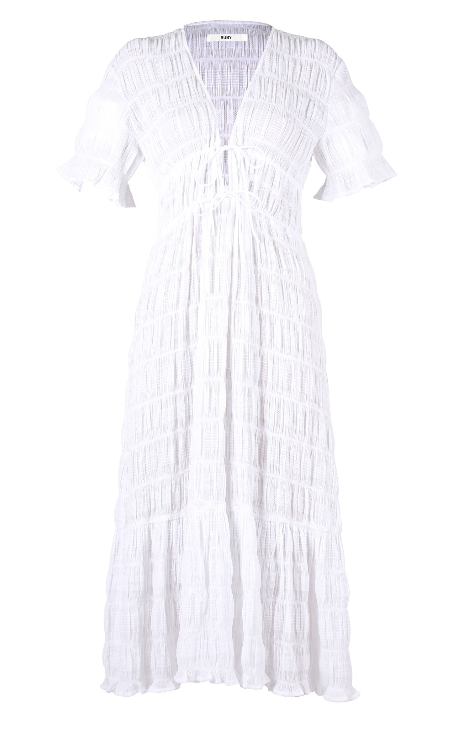 Mirella V Neck Dress in White