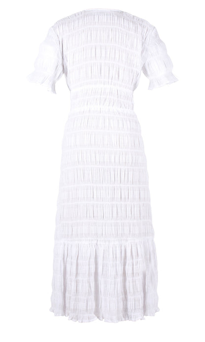 Mirella V Neck Dress in White
