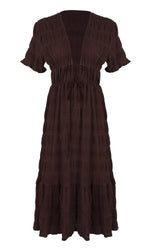 Load image into Gallery viewer, Mirella V Neck Dress in Java - RUBY
