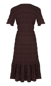 Mirella V Neck Dress in Java - RUBY