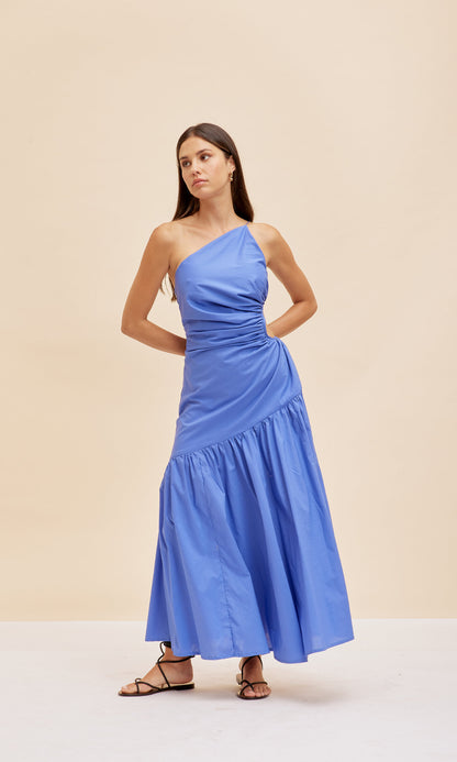 Bettina Cut-Out Dress in Baja Blue