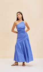 Load image into Gallery viewer, Bettina Cut-Out Dress in Baja Blue - RUBY
