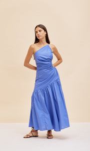 Bettina Cut-Out Dress in Baja Blue - RUBY