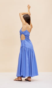 Bettina Cut-Out Dress in Baja Blue - RUBY