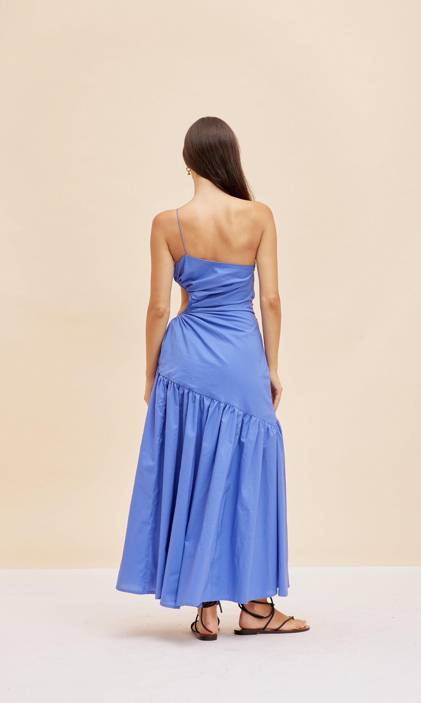 Bettina Cut-Out Dress in Baja Blue