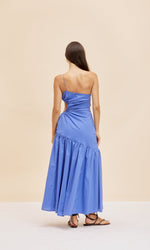Load image into Gallery viewer, Bettina Cut-Out Dress in Baja Blue - RUBY
