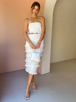 Load image into Gallery viewer, Halo Midi Dress in White - By Nicola
