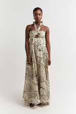 Load image into Gallery viewer, Malta Black Linen Knot Dress - Dissh
