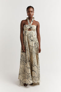 Malta Black Linen Knot Dress - Dissh