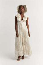 Load image into Gallery viewer, Malta Palm Frill Dress - Dissh
