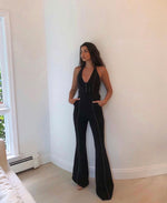 Load image into Gallery viewer, Sharlene Jumpsuit in Black - Misha Collection
