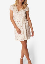 Load image into Gallery viewer, Silk Wrap Dress in Polka Dot - Kenzie Silk
