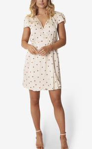 Silk Wrap Dress in Polka Dot - Kenzie Silk