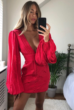 Load image into Gallery viewer, Isabella Dress in Red - Rat &amp; Boa
