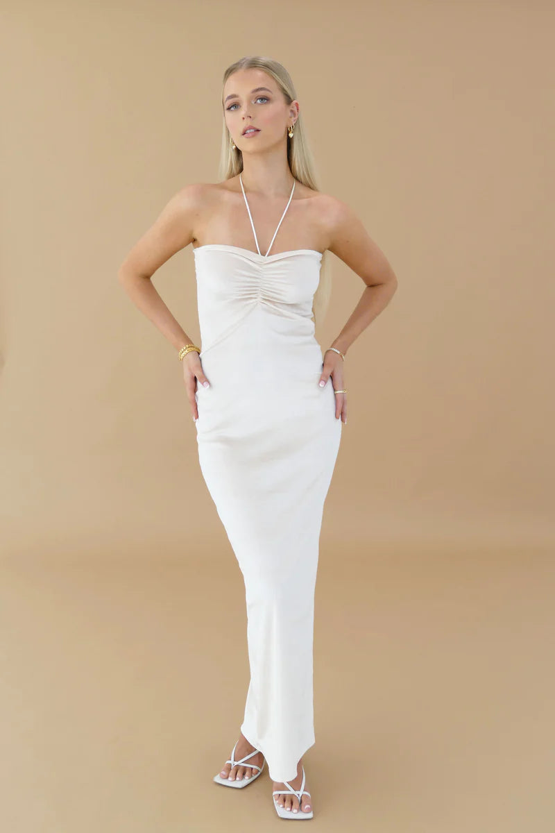 Lulu Gown in Light Champagne - HNTR the label