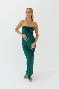 Lulu Gown in Emerald - HNTR the label