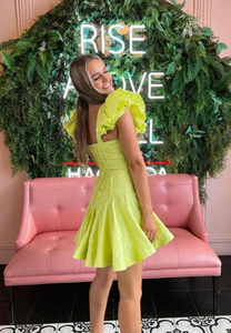 Breathless Frill Sleeve Mini - AJE