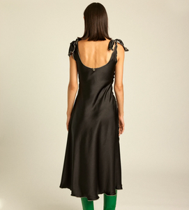 Black Satin Dress - Hanne Bloch