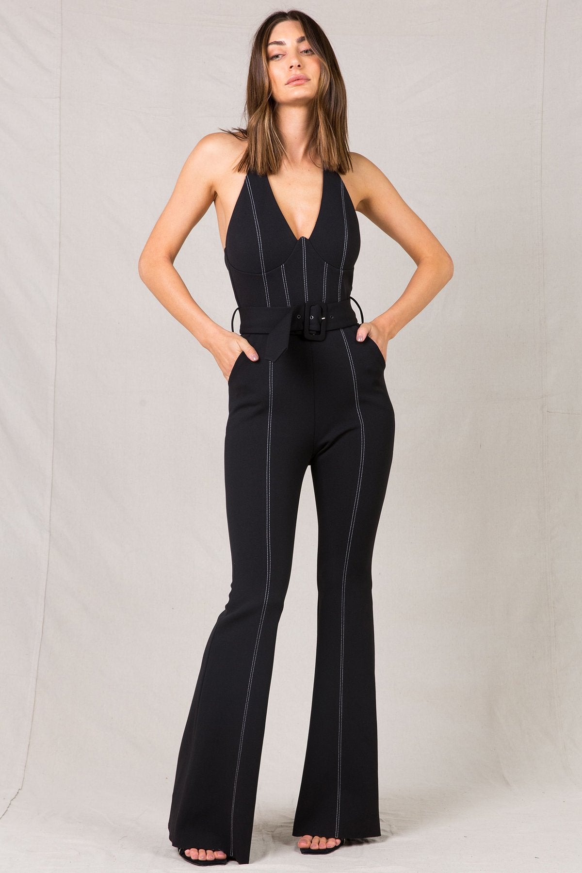 Sharlene Jumpsuit in Black - Misha Collection