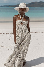Load image into Gallery viewer, Malta Black Linen Knot Dress - Dissh
