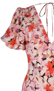 Aimee Silk Dress in Pansy - RUBY