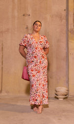 Load image into Gallery viewer, Aimee Silk Dress in Pansy - RUBY
