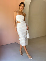 Load image into Gallery viewer, Halo Midi Dress in White - By Nicola
