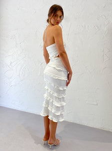 Halo Midi Dress in White - By Nicola
