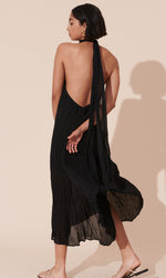 Load image into Gallery viewer, Cascade Crush Gown in Black - RUBY
