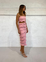 Load image into Gallery viewer, Halo Midi Dress in Melon - By Nicola
