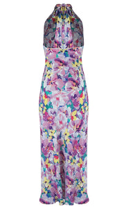 Gigi Silk Halter Dress - RUBY