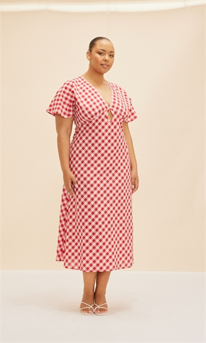 Clover Dress in Red Gingham