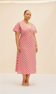 Clover Dress in Red Gingham - RUBY