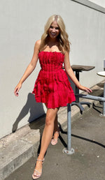 Load image into Gallery viewer, Hybrid Sleeveless Mini in Scarlett - Aje
