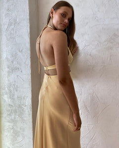 Carrie Halter Maxi in Yellow - Bec + Bridge