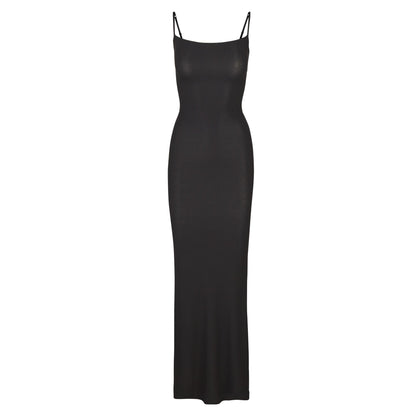 Lounge Slip Dress in Onyx