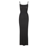 Load image into Gallery viewer, Lounge Slip Dress in Onyx (10) - SKIMS

