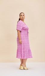 Load image into Gallery viewer, Mirella V Neck Dress in Orchid (14) - RUBY
